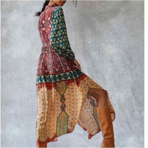 Bhanuni by Jyoti Ronika Patterned Maxi Dress Size 12 Petite - Picture 6 of 15